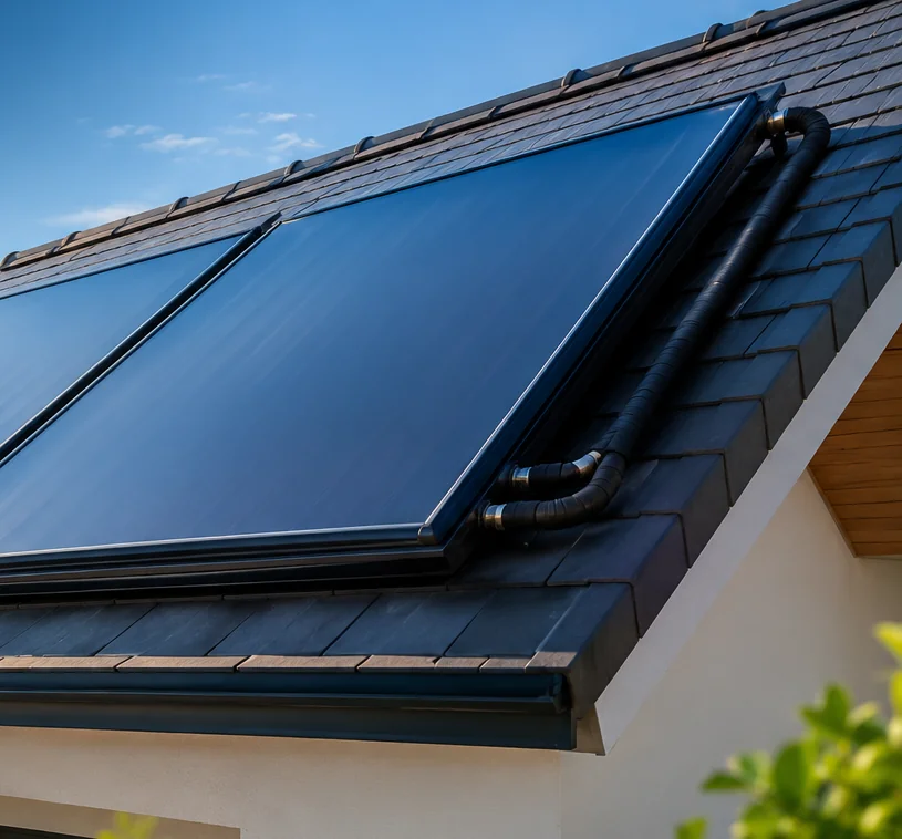 Capteurs solaires thermiques en toiture